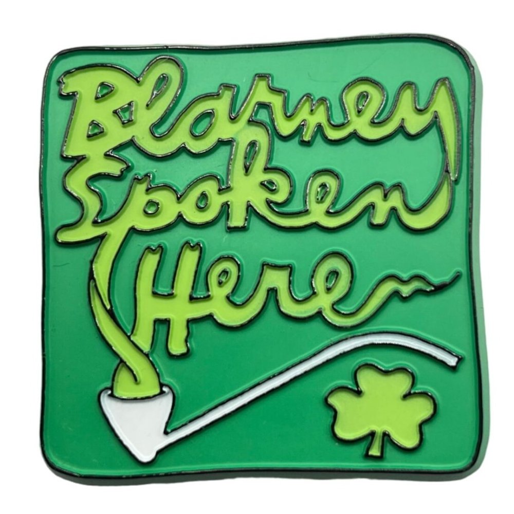 St Patricks Day Refrigerator Magnet Vintage Irish Blarney Spoken Here Shamrock